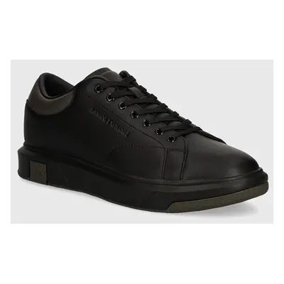 Kožené sneakers boty Armani Exchange černá barva, XUX123 XV534 U181