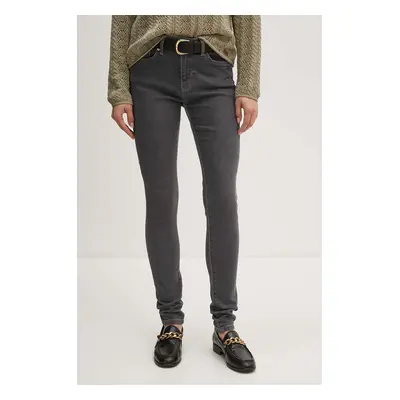 Džíny Pepe Jeans SKINNY JEANS MW dámské, šedá barva, PL204728UH8