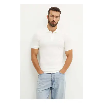 Polo tričko Calvin Klein Jeans béžová barva