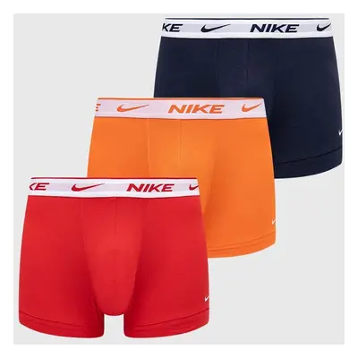 Boxerky Nike 3-pack pánské, červená barva