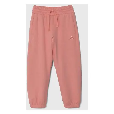 Dětské tepláky adidas J SZN GFX PANT růžová barva, s aplikací, IV7111