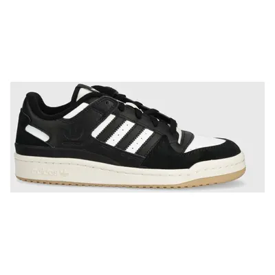 Kožené sneakers boty adidas Originals Forum Low černá barva, ID6862-black