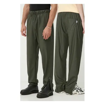 Nepromokavé kalhoty Rains 18560-GREEN Rain Pants Regular zelená barva, medium waist