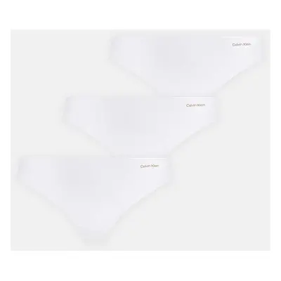 Tanga Calvin Klein Underwear 3-pack bílá barva