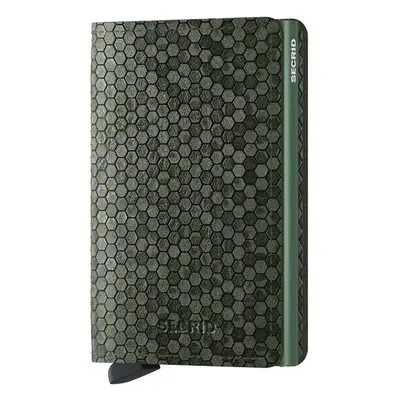 Kožená peněženka Secrid Slimwallet Hexagon Green zelená barva