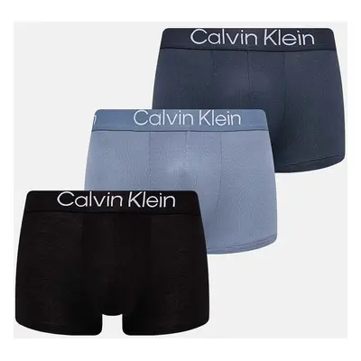 Boxerky Calvin Klein Underwear pánské, modrá barva, 000NB3187A