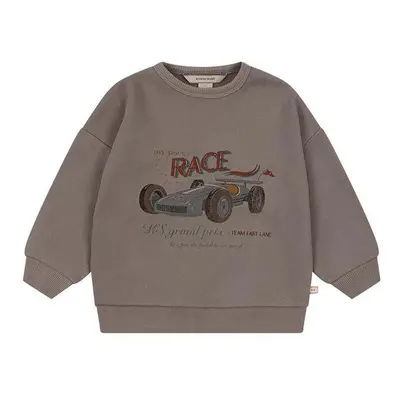 Dětská mikina Konges Sløjd LOU SWEATSHIRT OCS šedá barva, s potiskem, KS101568