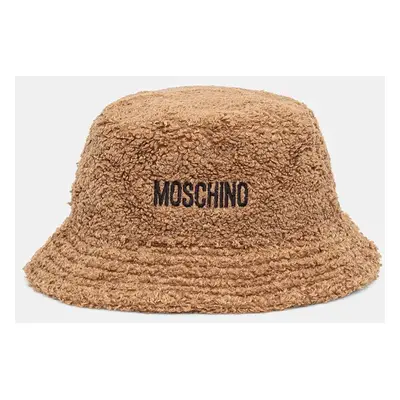 Klobouk Moschino hnědá barva