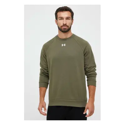 Mikina Under Armour pánská, zelená barva, hladká, 1379755