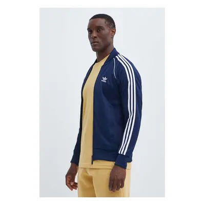 Mikina adidas Originals Adicolor Classics SST Track Jacket pánská, tmavomodrá barva, s aplikací,