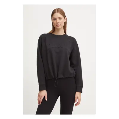 Mikina Dkny dámská, černá barva, s aplikací, DP4T9946