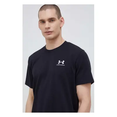 Tréninkové tričko Under Armour Logo Embroidered černá barva, 1373997