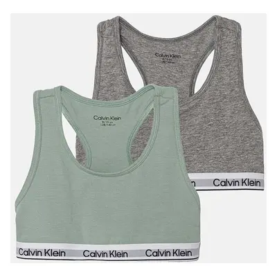 Sportovní podprsenka Calvin Klein Underwear 2-pack šedá barva, G80G800710