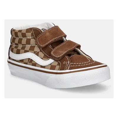 Dětské tenisky Vans SK8-Mid Reissue hnědá barva, VN000CZ7BF21