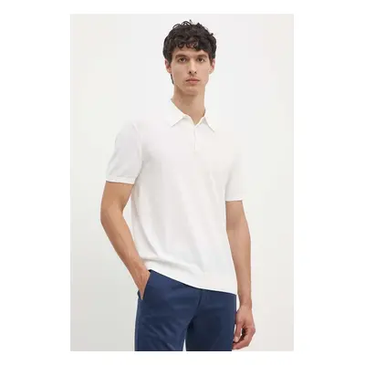 Bavlněné polo tričko Armani Exchange bílá barva, 8NZF5D ZM3JZ