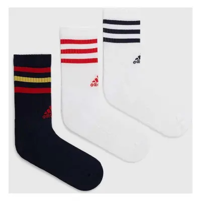 Ponožky adidas Essentials 3-pack bílá barva, IY8644