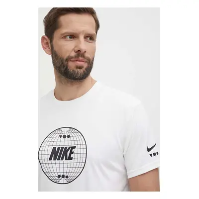 Tréninkové tričko Nike Lead Line bílá barva, s potiskem