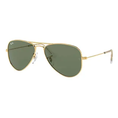 Dětské sluneční brýle Ray-Ban Junior Aviator zelená barva, 0RJ9506S