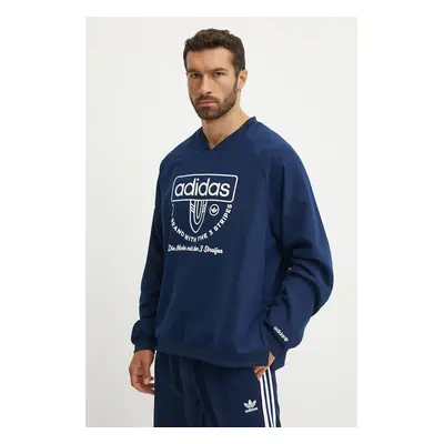 Mikina adidas Originals pánská, tmavomodrá barva, s aplikací, IW3245