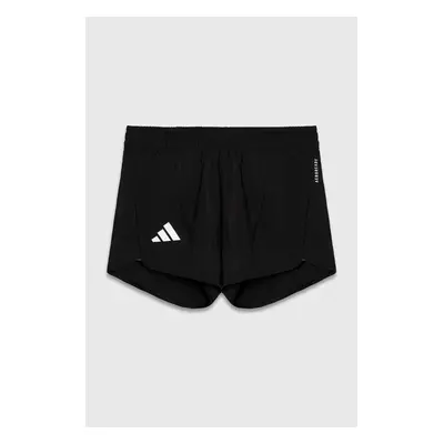 Dětské kraťasy adidas černá barva, s potiskem, nastavitelný pas