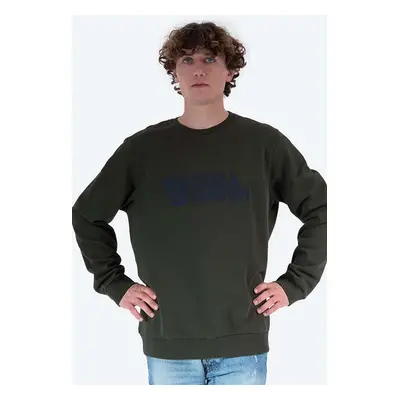 Bavlněná mikina Fjallraven Logo Sweater pánská, zelená barva, s aplikací, F84142