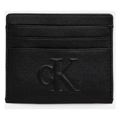 Pouzdro na karty Calvin Klein Jeans černá barva, K60K612747