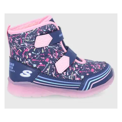 Dětské sněhule Skechers tmavomodrá barva