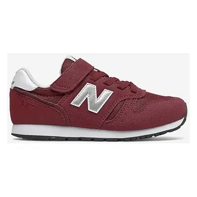 Dětské sneakers boty New Balance YV373KR2 vínová barva