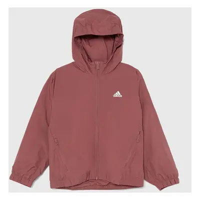 Dětská bunda adidas J UTILITYKT růžová barva, IX3305