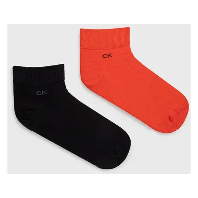 Ponožky Calvin Klein (2-pack) pánské, červená barva, 701218706