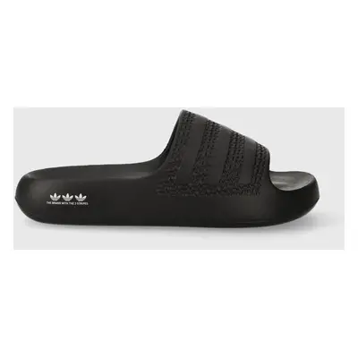 Pantofle adidas Originals Adilette Ayoon dámské, černá barva, na platformě