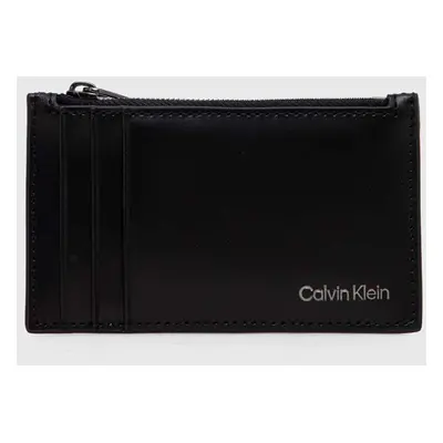 Kožená peněženka Calvin Klein černá barva, K50K512075