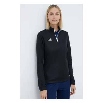 Tréninková mikina adidas Performance Entrada 22 H57541 dámská, černá barva, hladká, H57541