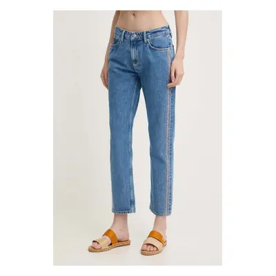 Džíny Pepe Jeans STRAIGHT JEANS MW CRAFT dámské, high waist, PL204719