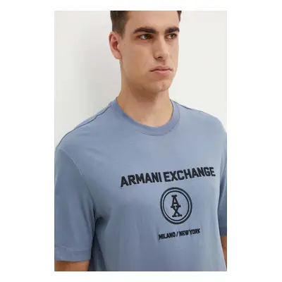 Bavlněné tričko Armani Exchange s aplikací, 6DZTLC ZJ9JZ