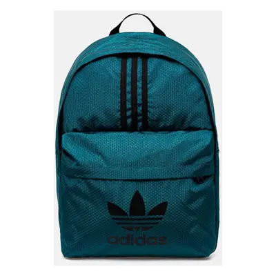 Batoh adidas Originals Adicolor dámský, tyrkysová barva, velký, s potiskem, JE1618