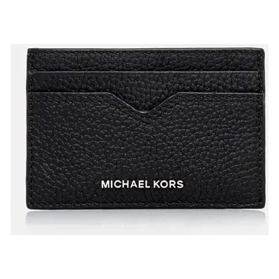 Kožené pouzdro na karty Michael Kors černá barva, 39F4LHDD0L