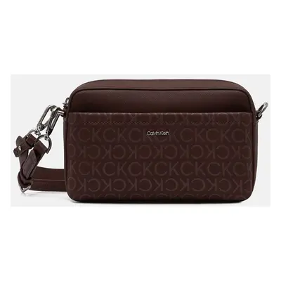 Kabelka Calvin Klein hnědá barva, K60K612536