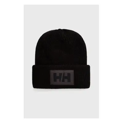 Čepice Helly Hansen HH BOX BEANIE černá barva, z husté pleteniny, 53648