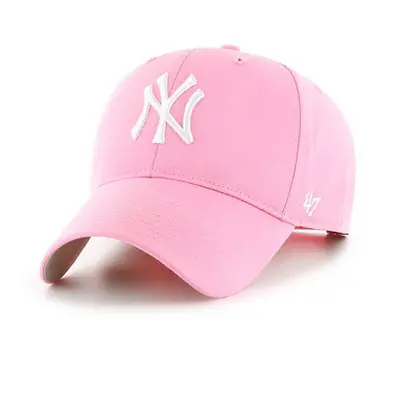 Čepice 47brand MLB New York Yankees růžová barva, s aplikací, B-RAC17CTP-RSA