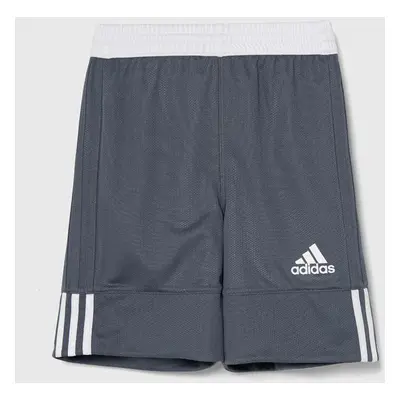 Dětské kraťasy adidas Originals 3G SPEE REV SHR šedá barva, hladké, nastavitelný pas, DY6624