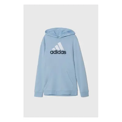 Dětská mikina adidas U BL 2 HOODIE s kapucí, s potiskem, IX9554