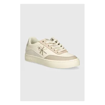 Sneakers boty Calvin Klein Jeans CLASSIC CUPSOLE LOW LACE LTH ML bílá barva, YW0YW01527