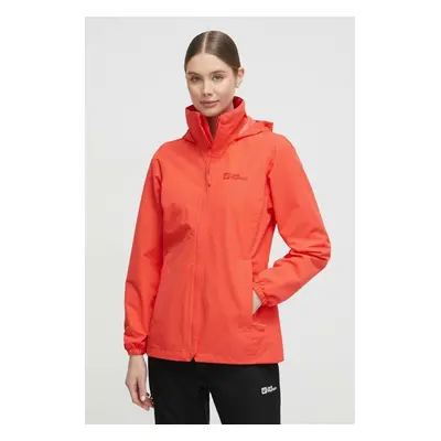 Outdoorová bunda Jack Wolfskin Stormy Point 2L JKT červená barva, 1111202