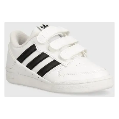 Dětské kožené sneakers boty adidas Originals TEAM COURT 2 STR CF bílá barva, ID6634