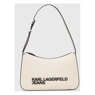 Kabelka Karl Lagerfeld Jeans béžová barva, 245J3007