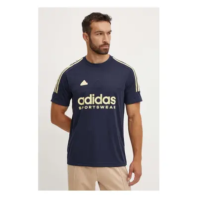 Tričko adidas Tiro tmavomodrá barva, s potiskem, IW5960