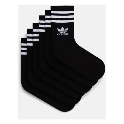 Ponožky adidas Originals Adicolor 6-pack černá barva, JE1829