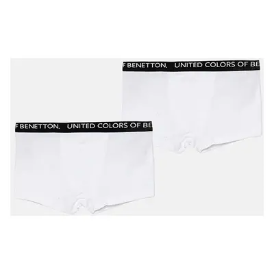 Dětské boxerky United Colors of Benetton 2-pack bílá barva, 3OP80X230