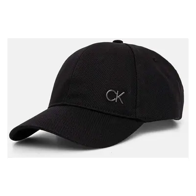 Kšiltovka Calvin Klein černá barva, hladká, K50K512349